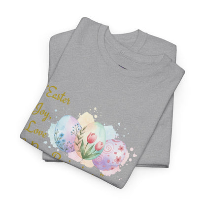 Unisex Heavy Cotton Tee - Easter, Joy, Love, & New Beginnings