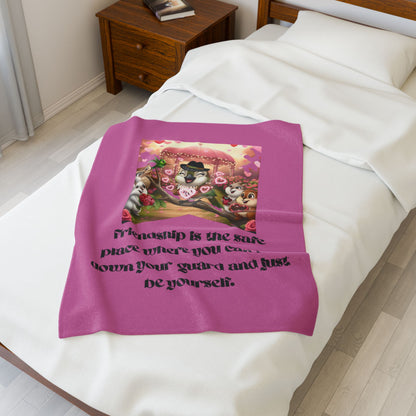 Velveteen Plush Blanket - Be Yourself Friendship