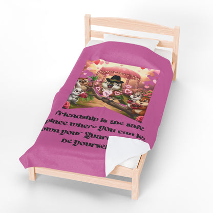 Velveteen Plush Blanket - Be Yourself Friendship