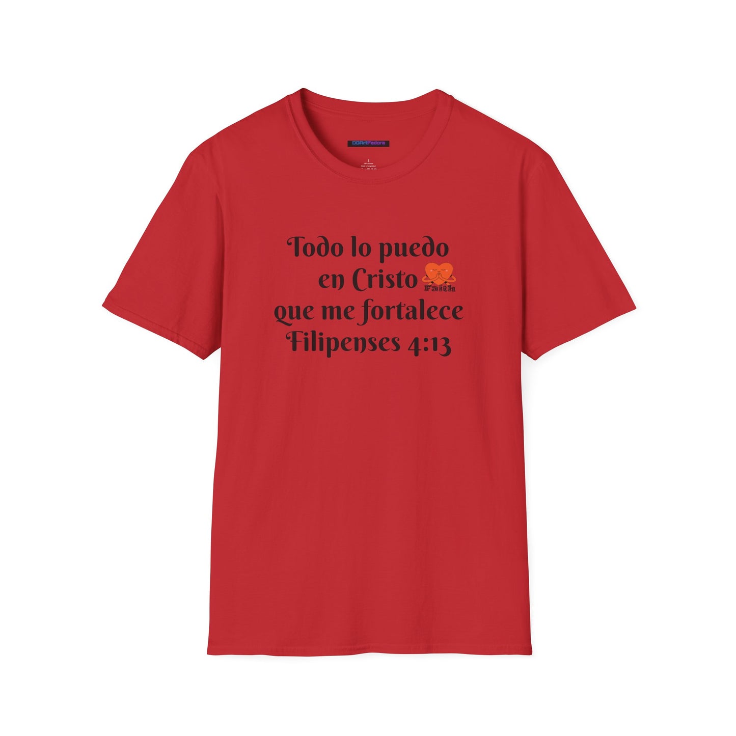 Unisex Softstyle T-Shirt - Filipenses 4:13 - Todo lo puedo en Cristo que me fortalece