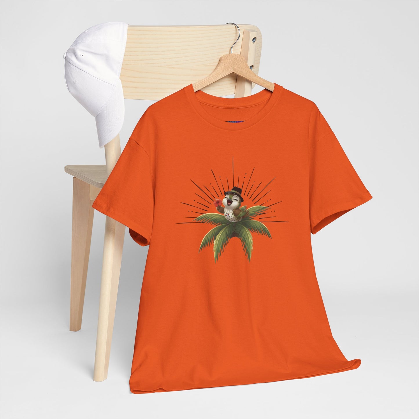 Unisex Heavy Cotton Tee Ciguita Tropical Sunrise