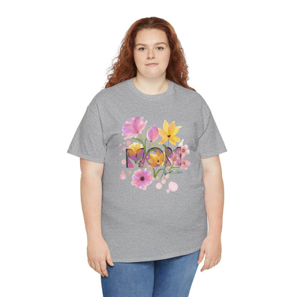 Soft Floral Mom Tribute Design - Heavy Cotton Tee