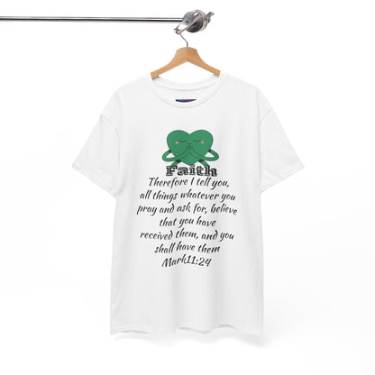 Unisex Heavy Cotton Tee - Faith Mark 11:24