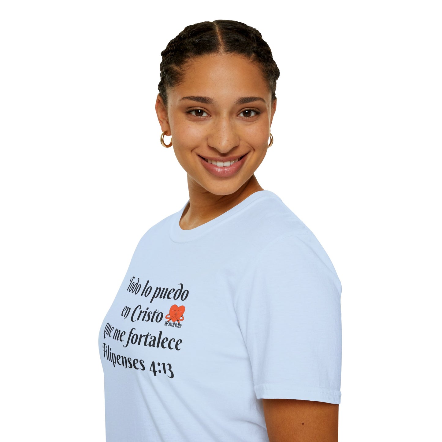 Unisex Softstyle T-Shirt - Filipenses 4:13 - Todo lo puedo en Cristo que me fortalece
