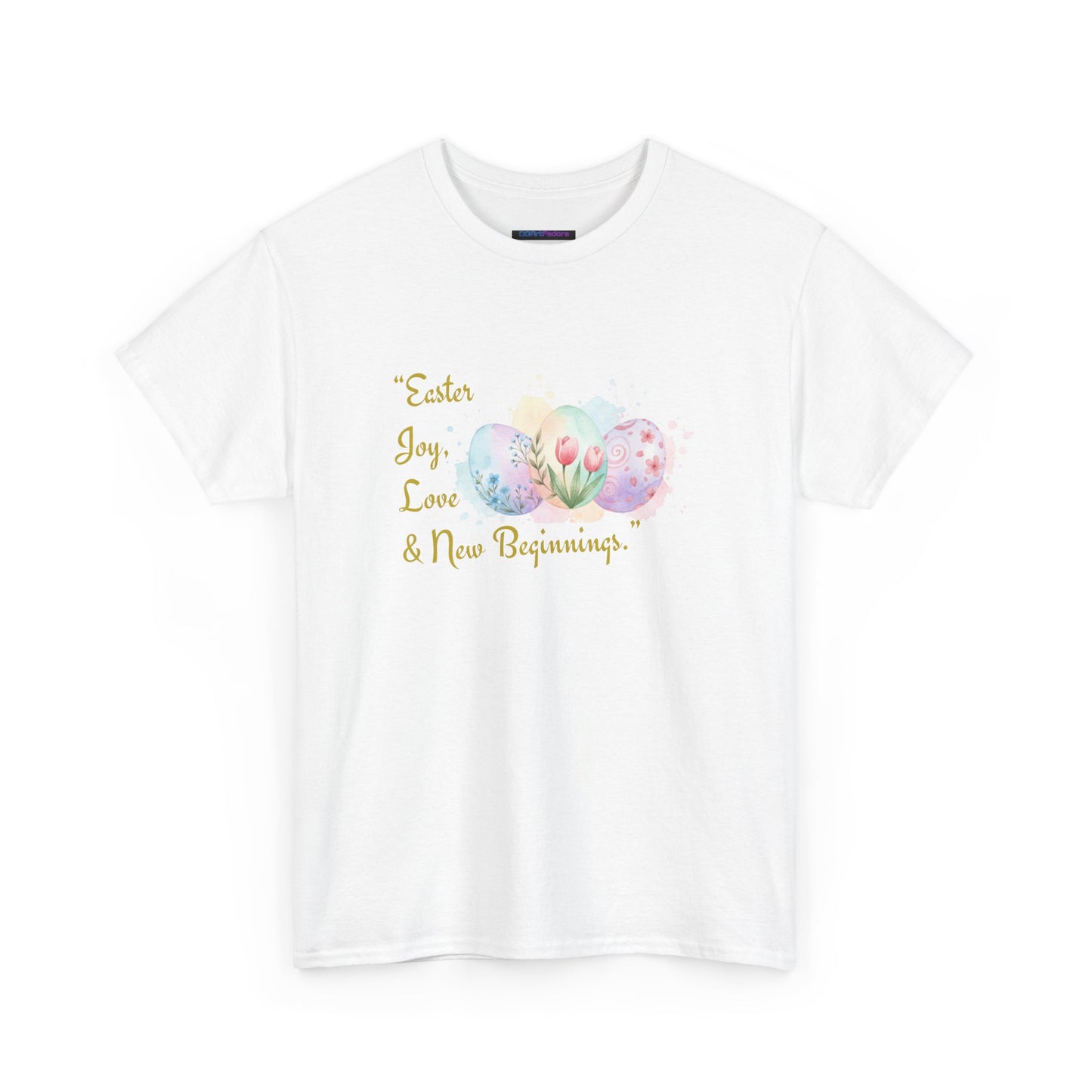 Unisex Heavy Cotton Tee - Easter, Joy, Love, & New Beginnings