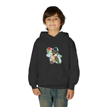 Youth Heavy Blend Hooded Sweatshirt Cigüita the Palmchat