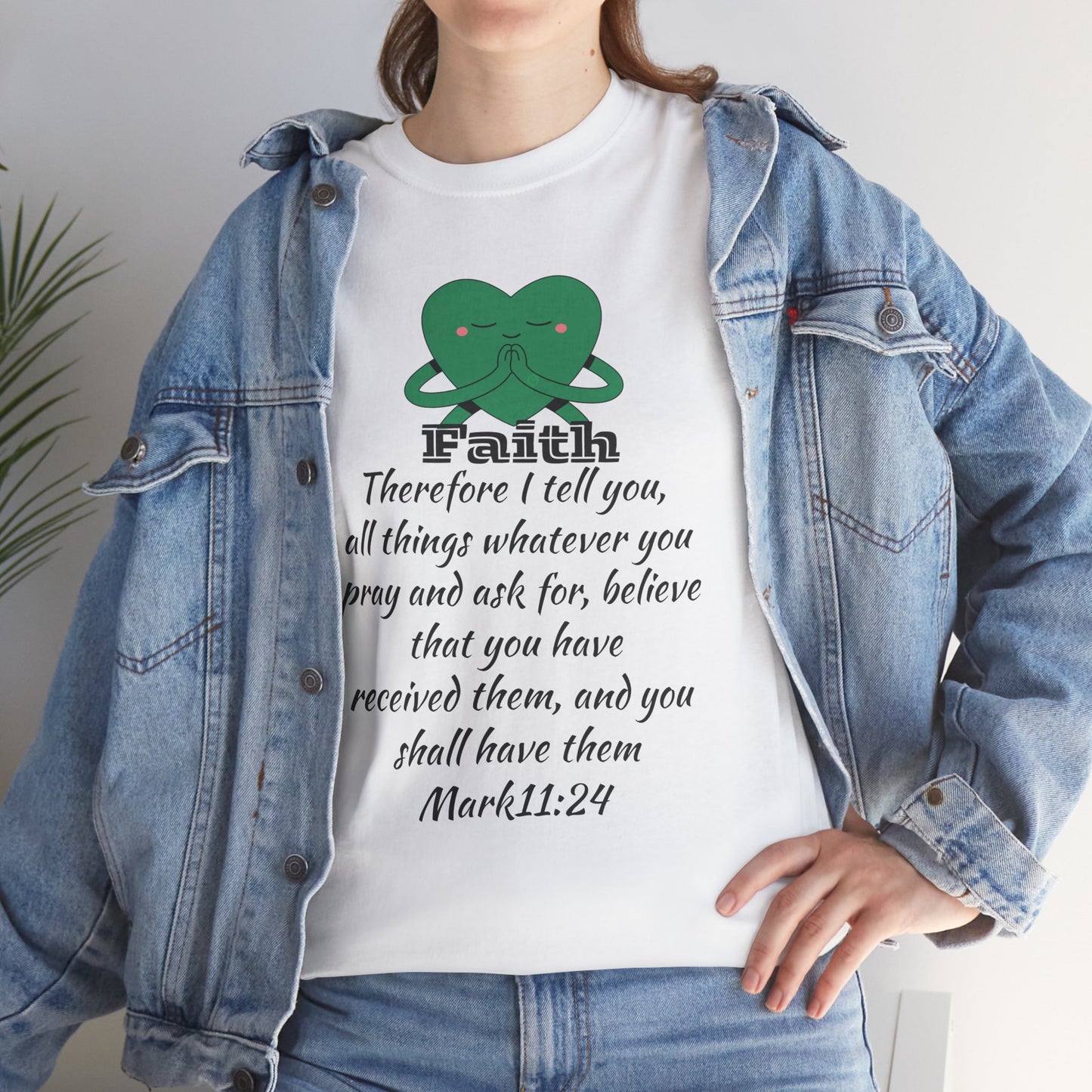 Unisex Heavy Cotton Tee - Faith Mark 11:24