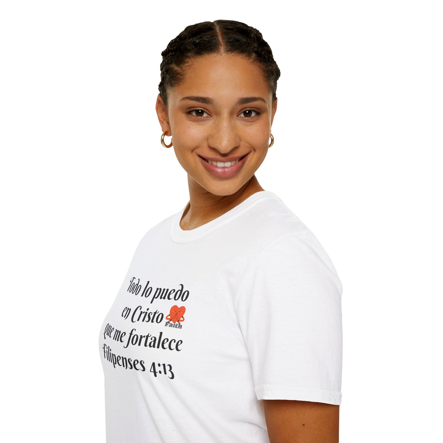 Unisex Softstyle T-Shirt - Filipenses 4:13 - Todo lo puedo en Cristo que me fortalece