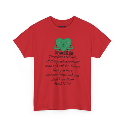 Unisex Heavy Cotton Tee - Faith Mark 11:24