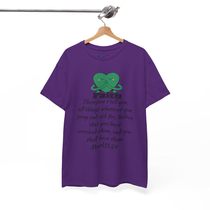 Unisex Heavy Cotton Tee - Faith Mark 11:24
