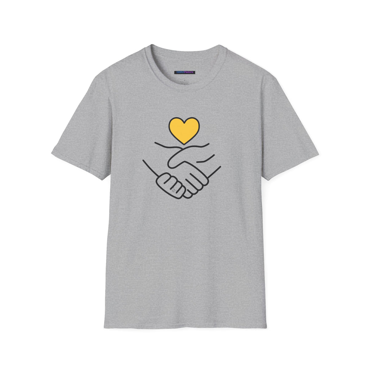 Unisex Softstyle T-Shirt Clasped Hands with Heart
