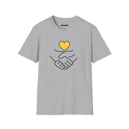 Unisex Softstyle T-Shirt Clasped Hands with Heart