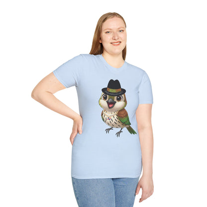 Unisex T-shirt Ciguita the Palmchat with Hat & Chain
