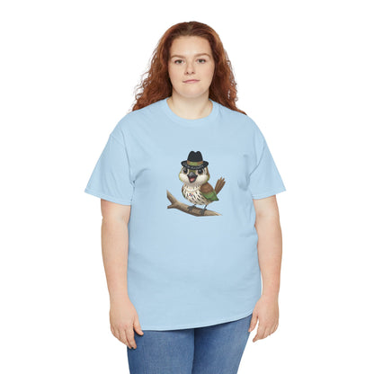 Unisex Heavy Cotton Tee Ciguita Chillin' on a Branch