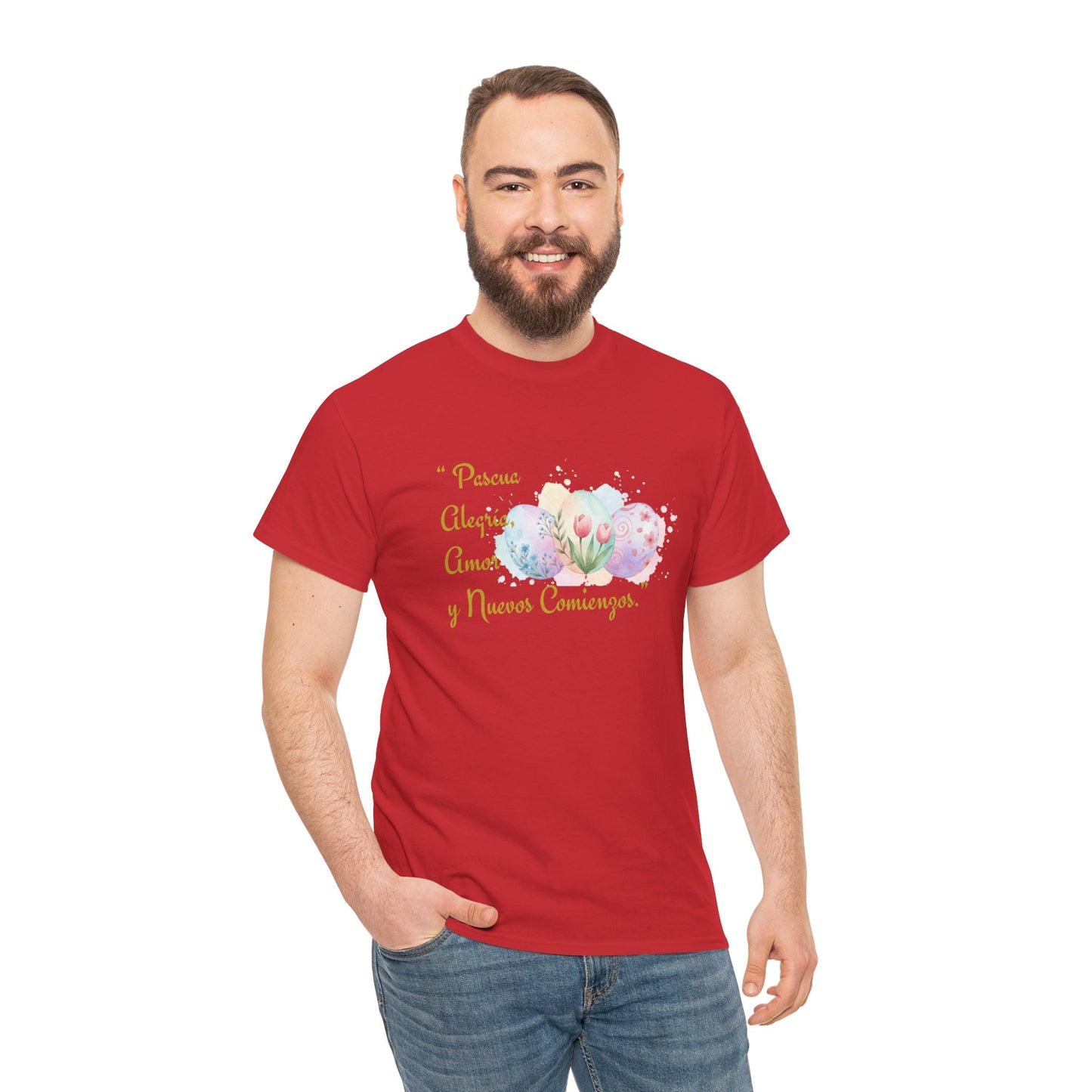 Unisex Heavy Cotton Tee - Easter, Joy, Love, & New Beginnings (Spanish Version)