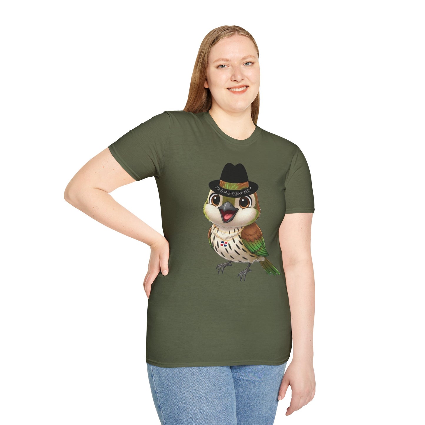 Unisex T-shirt Ciguita the Palmchat with Hat & Chain