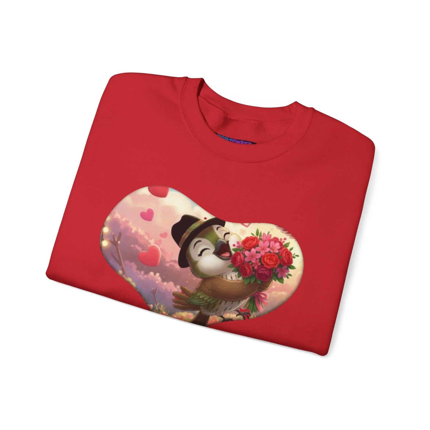 Unisex Heavy Blend Crewneck Sweatshirt San Valentin heart with ciguita.