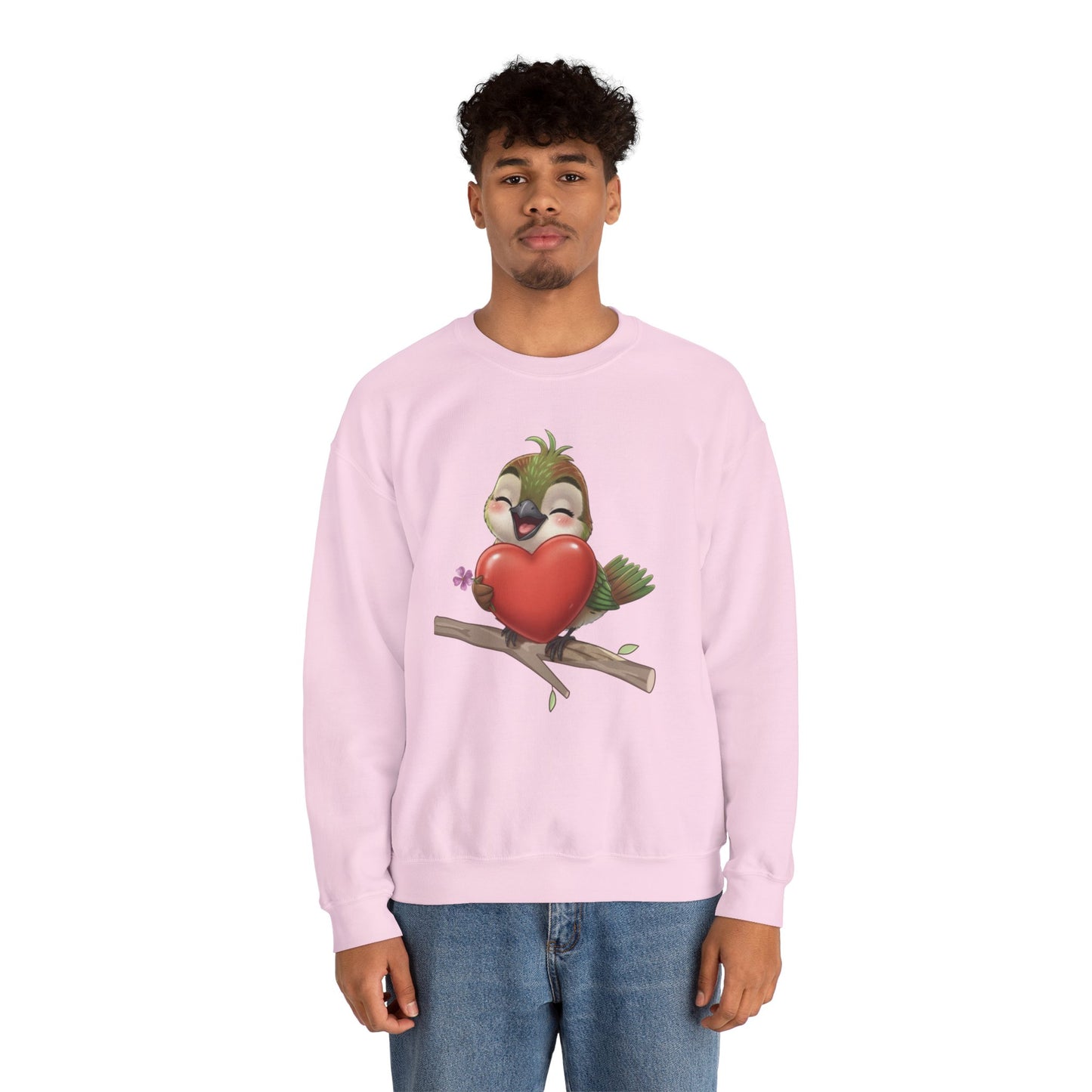 Unisex Heavy Blend Crewneck Sweatshirt Ciguita Hugging a Heart
