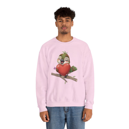 Unisex Heavy Blend Crewneck Sweatshirt Ciguita Hugging a Heart