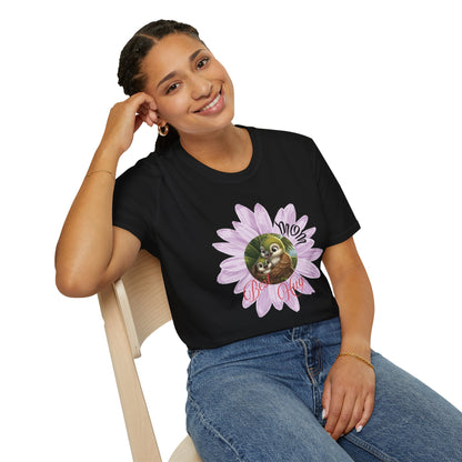 Cigüita Mother’s Embrace Flower Design - Softstyle T-Shirt