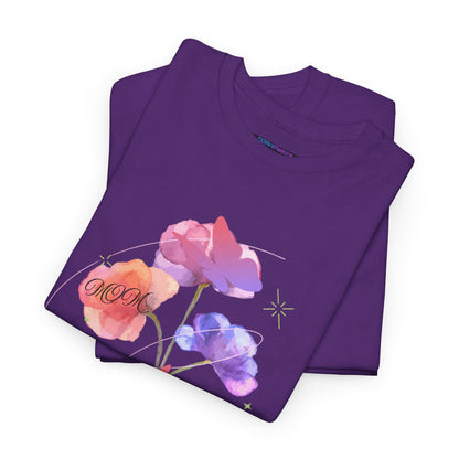 Dreamy Watercolor Flowers & Butterfly - Heavy Cotton Tee