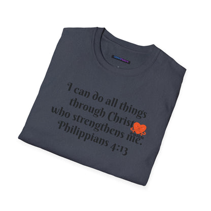 Unisex Softstyle T-Shirt -Philippians 4:13 - I can do all things