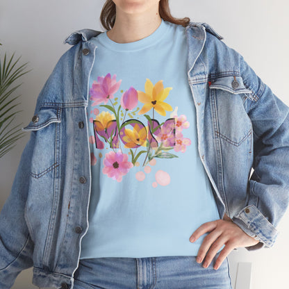 Soft Floral Mom Tribute Design - Heavy Cotton Tee