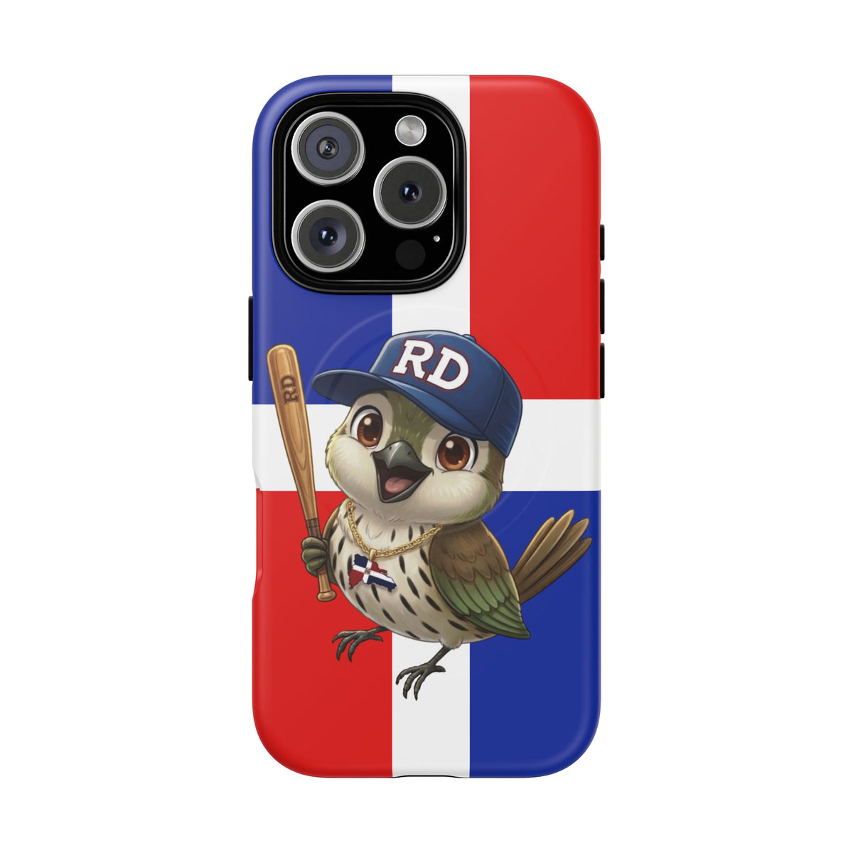 Dominican flag with Cigüa ready for baseball Tough Magnetic Iphone Cases
