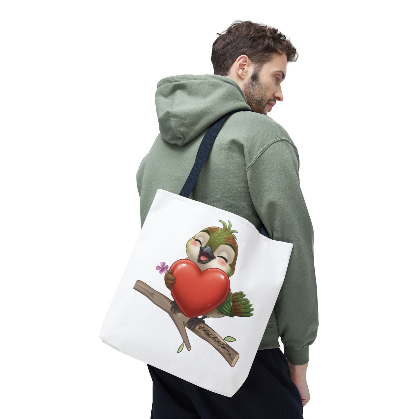 Tote Bag (AOP) - Ciguita Hugging Heart