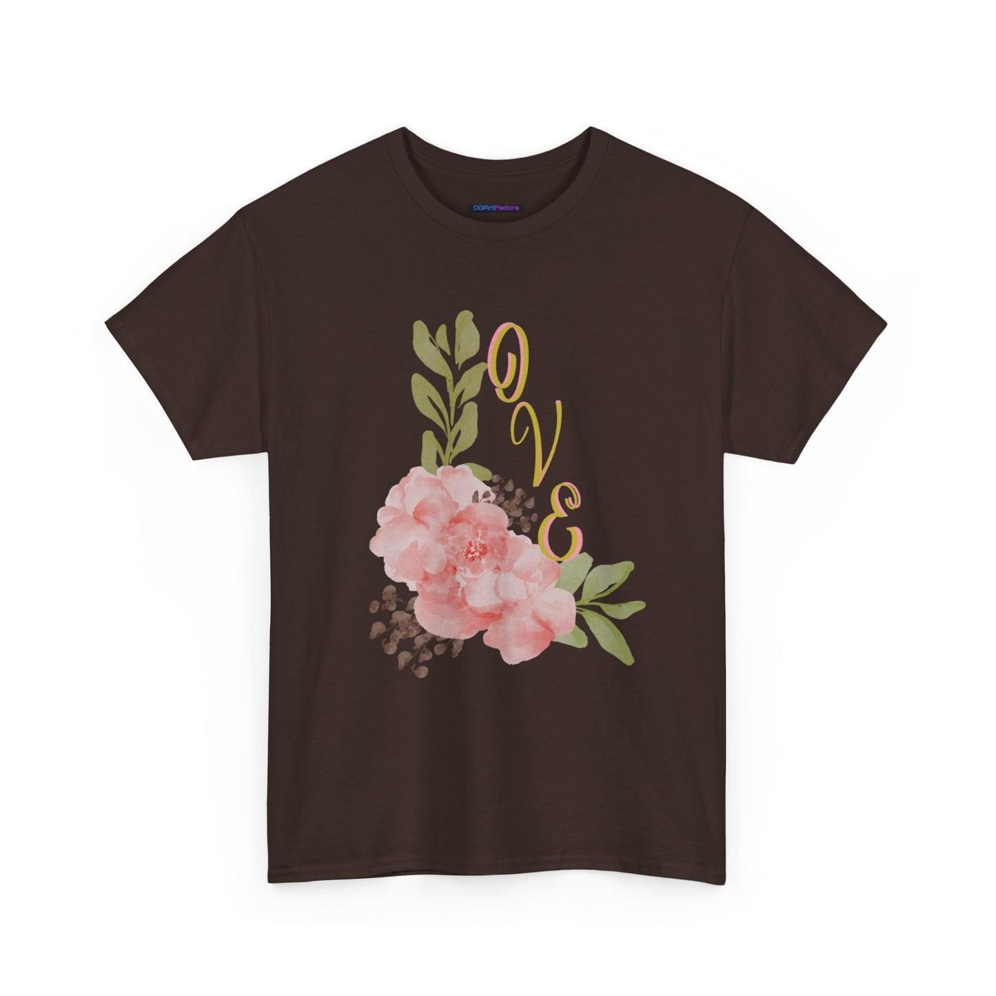 Floral “Love” Design - Unisex Heavy Cotton Tee