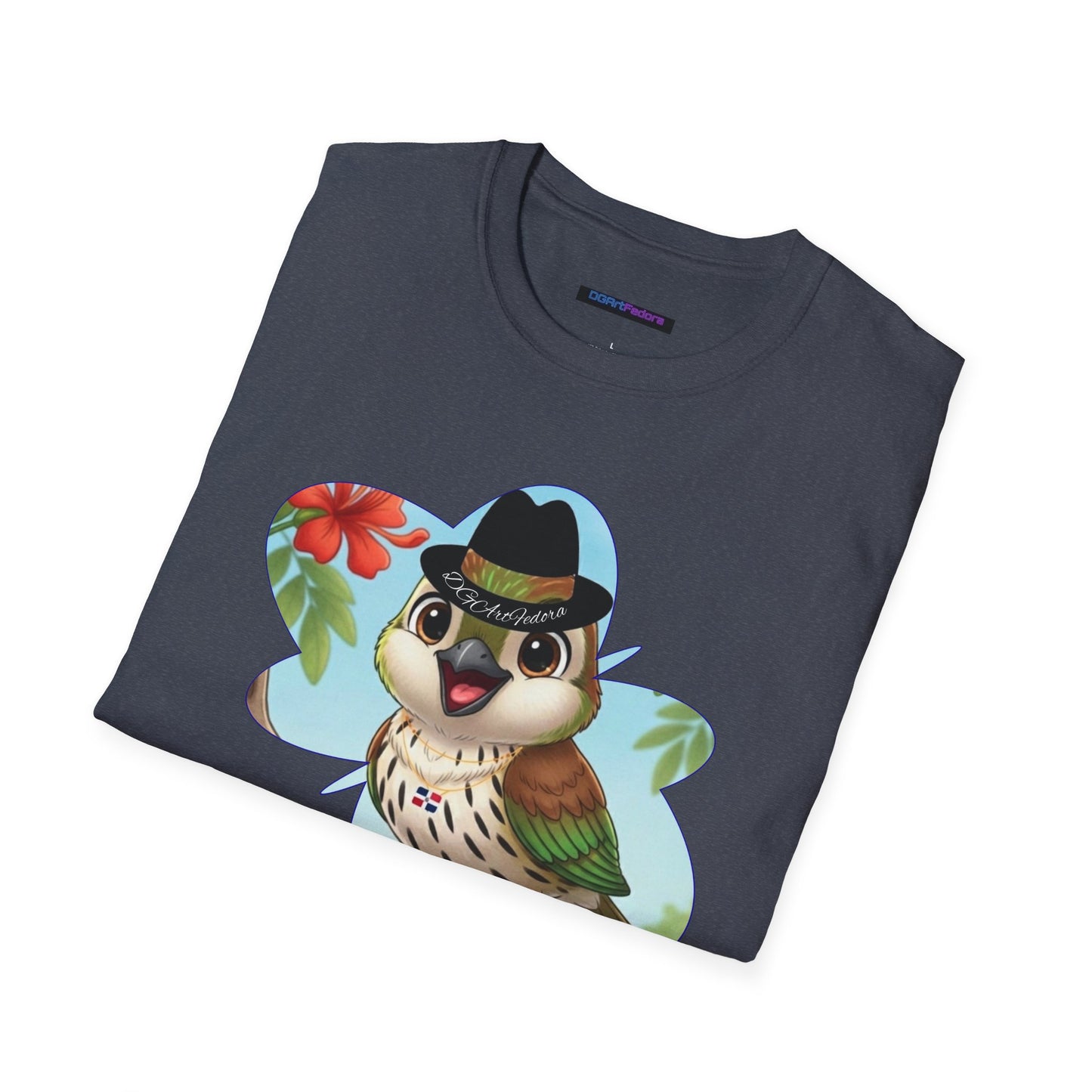 Unisex Softstyle T-Shirt of Ciguita on a Flamboyan Tree