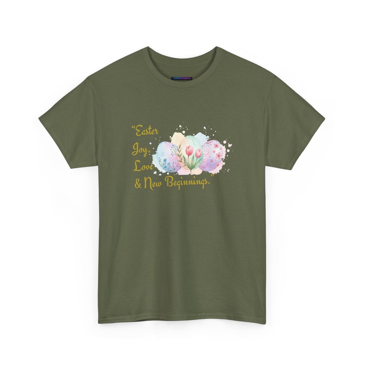 Unisex Heavy Cotton Tee - Easter, Joy, Love, & New Beginnings