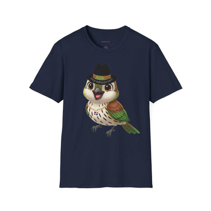Unisex T-shirt Ciguita the Palmchat with Hat & Chain