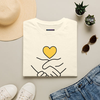 Unisex Softstyle T-Shirt Clasped Hands with Heart