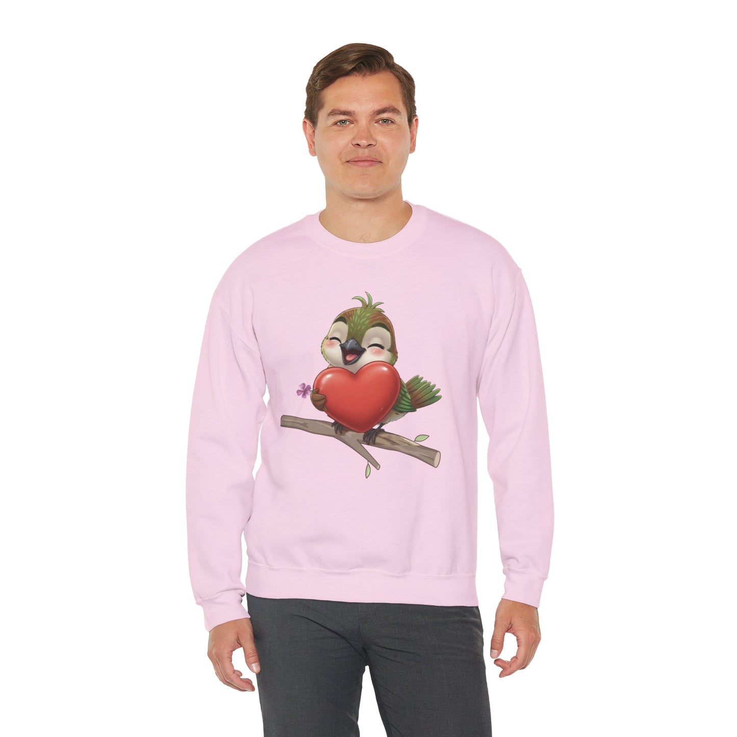 Unisex Heavy Blend Crewneck Sweatshirt Ciguita Hugging a Heart