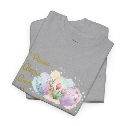 Unisex Heavy Cotton Tee - Easter, Joy, Love, & New Beginnings (Spanish Version)