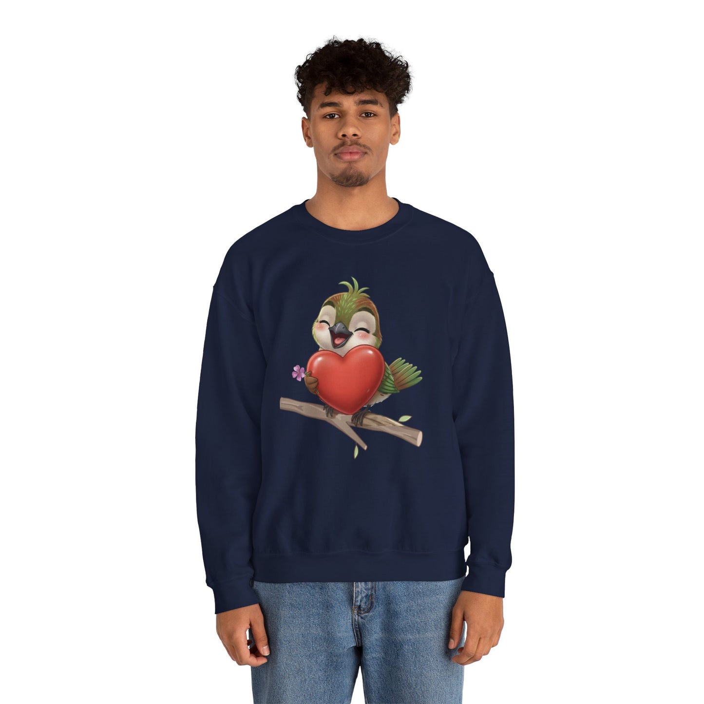Unisex Heavy Blend Crewneck Sweatshirt Ciguita Hugging a Heart