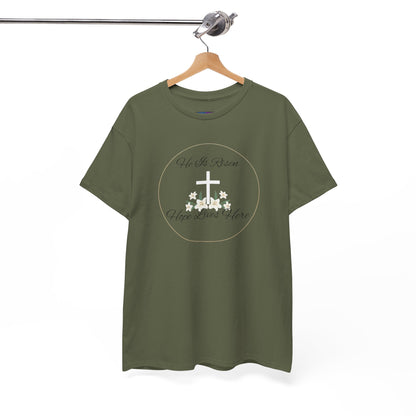 Unisex Heavy Cotton – He is Risen, Hope Lives Here