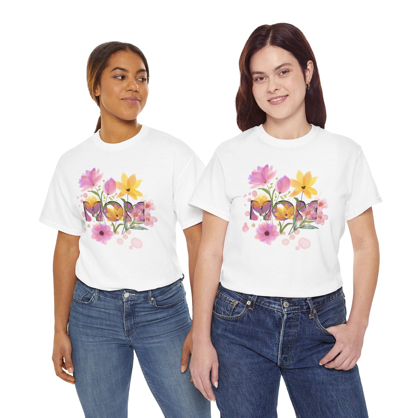 Soft Floral Mom Tribute Design - Heavy Cotton Tee