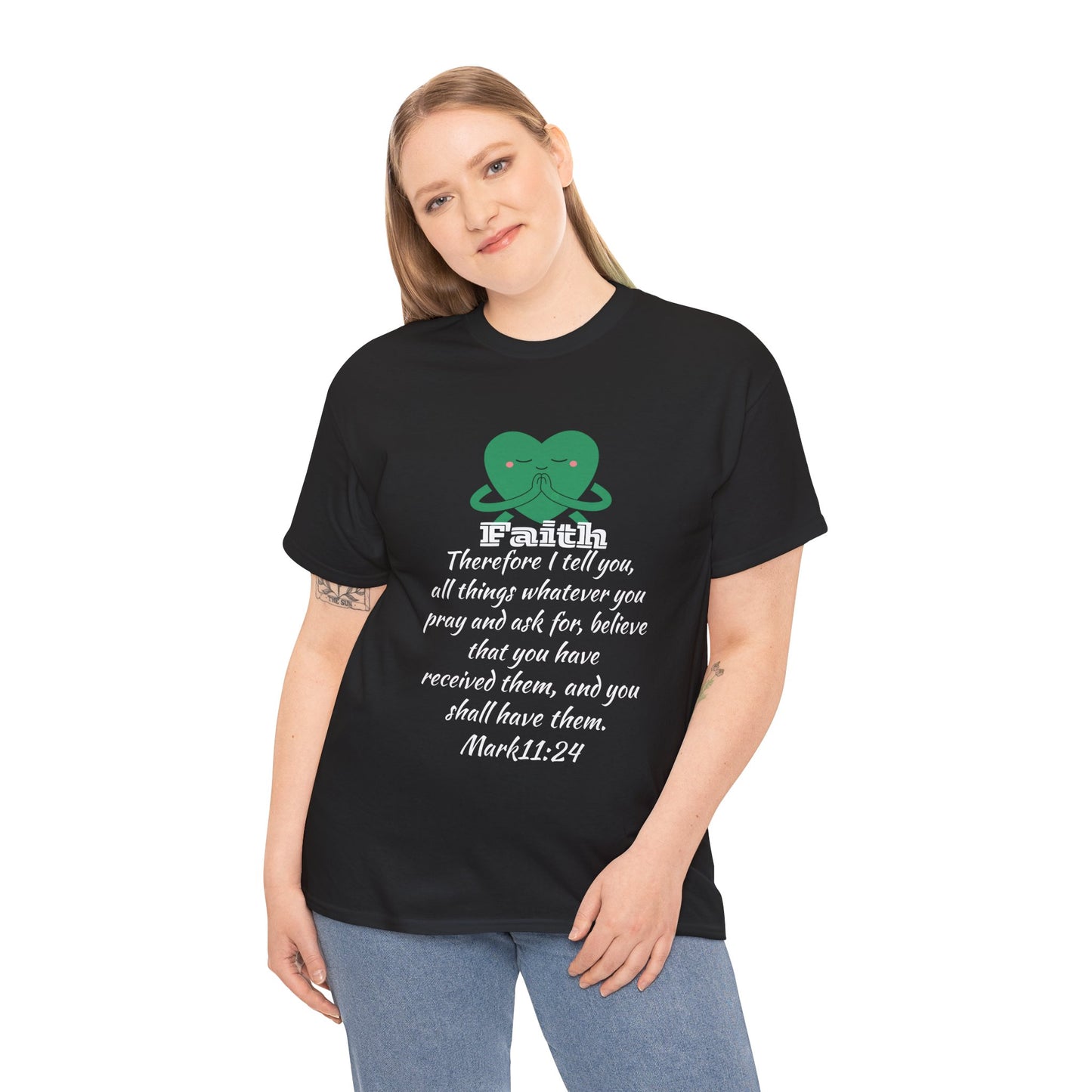 Unisex Heavy Cotton Tee - Faith Mark 11:24