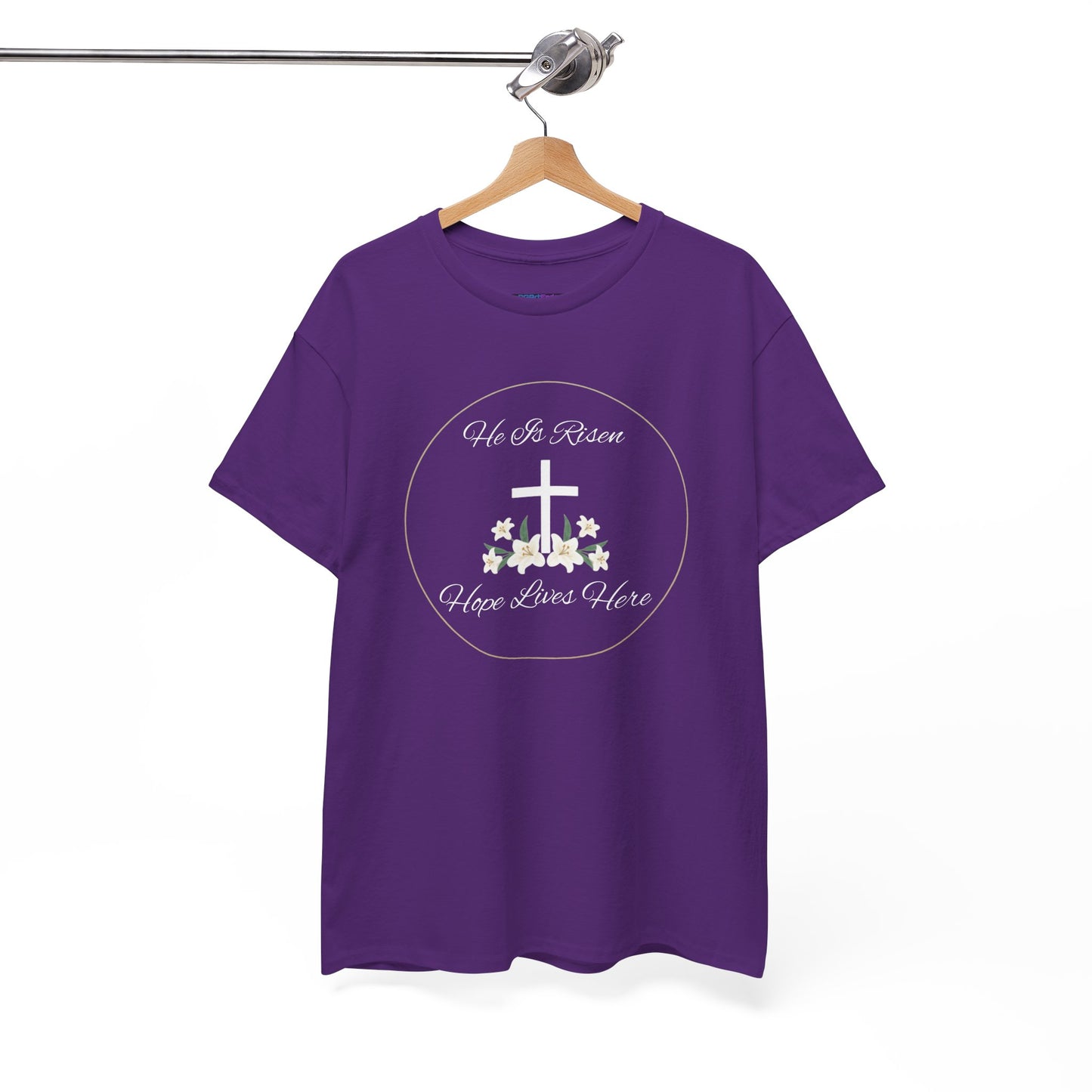 Unisex Heavy Cotton – He is Risen, Hope Lives Here