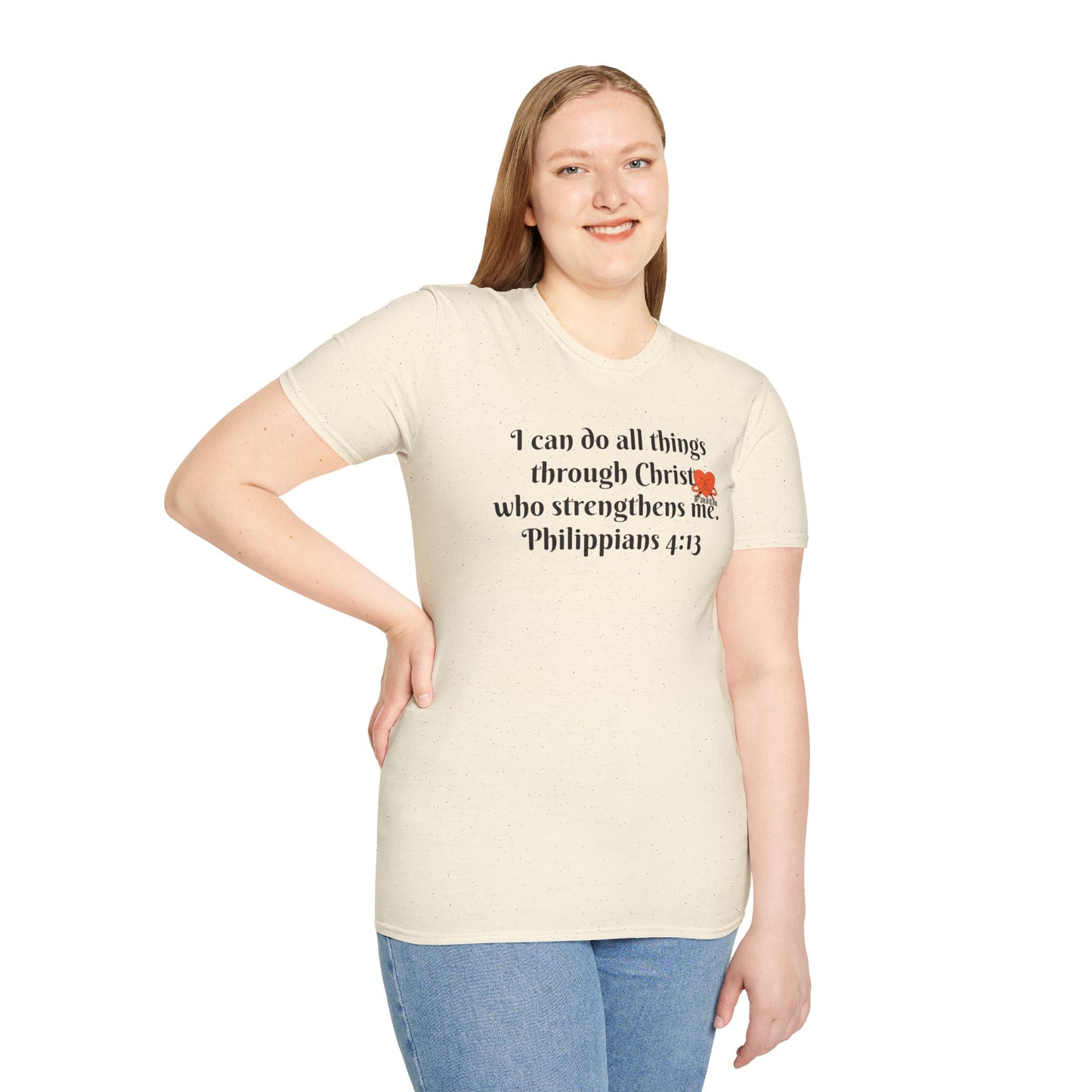 Unisex Softstyle T-Shirt -Philippians 4:13 - I can do all things