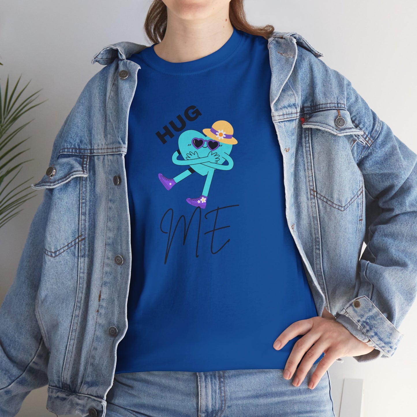Unisex Heavy Cotton Tee HUG ME GIRL