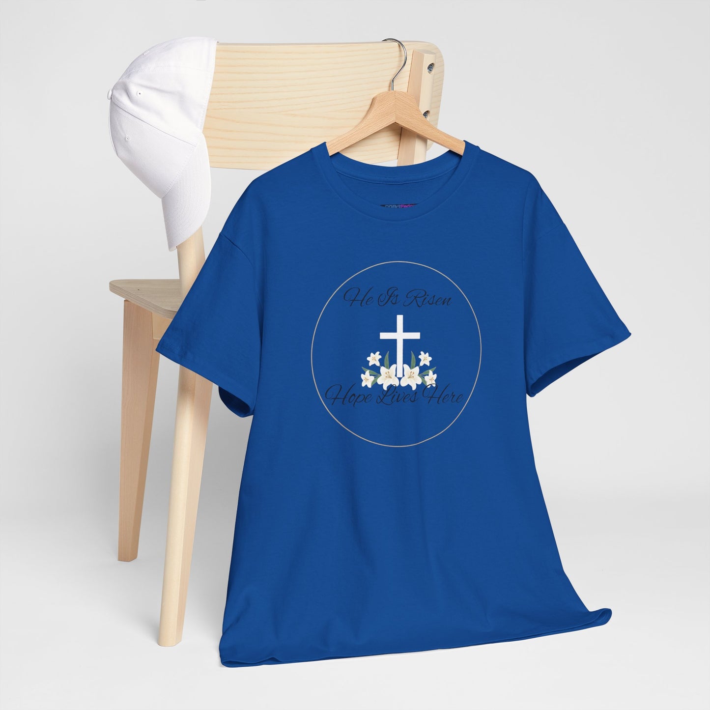 Unisex Heavy Cotton – He is Risen, Hope Lives Here