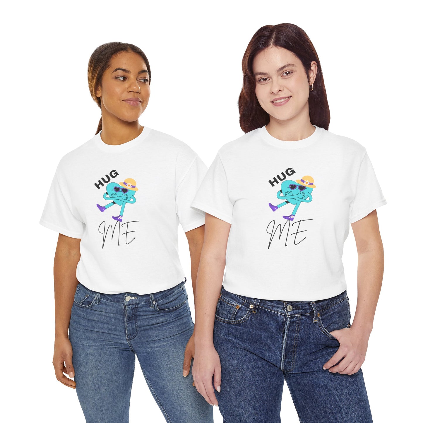 Unisex Heavy Cotton Tee HUG ME GIRL