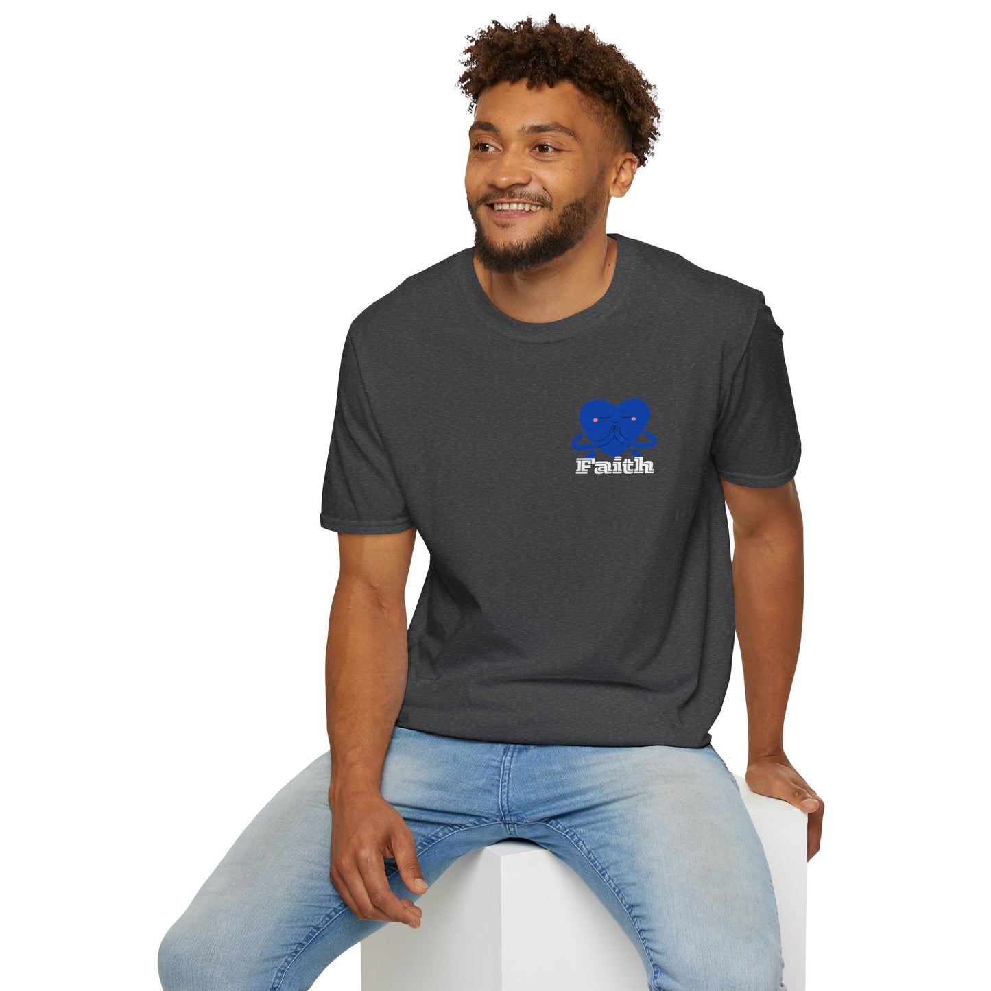 Unisex Softstyle T-Shirt - Heart, Prayer, Faith