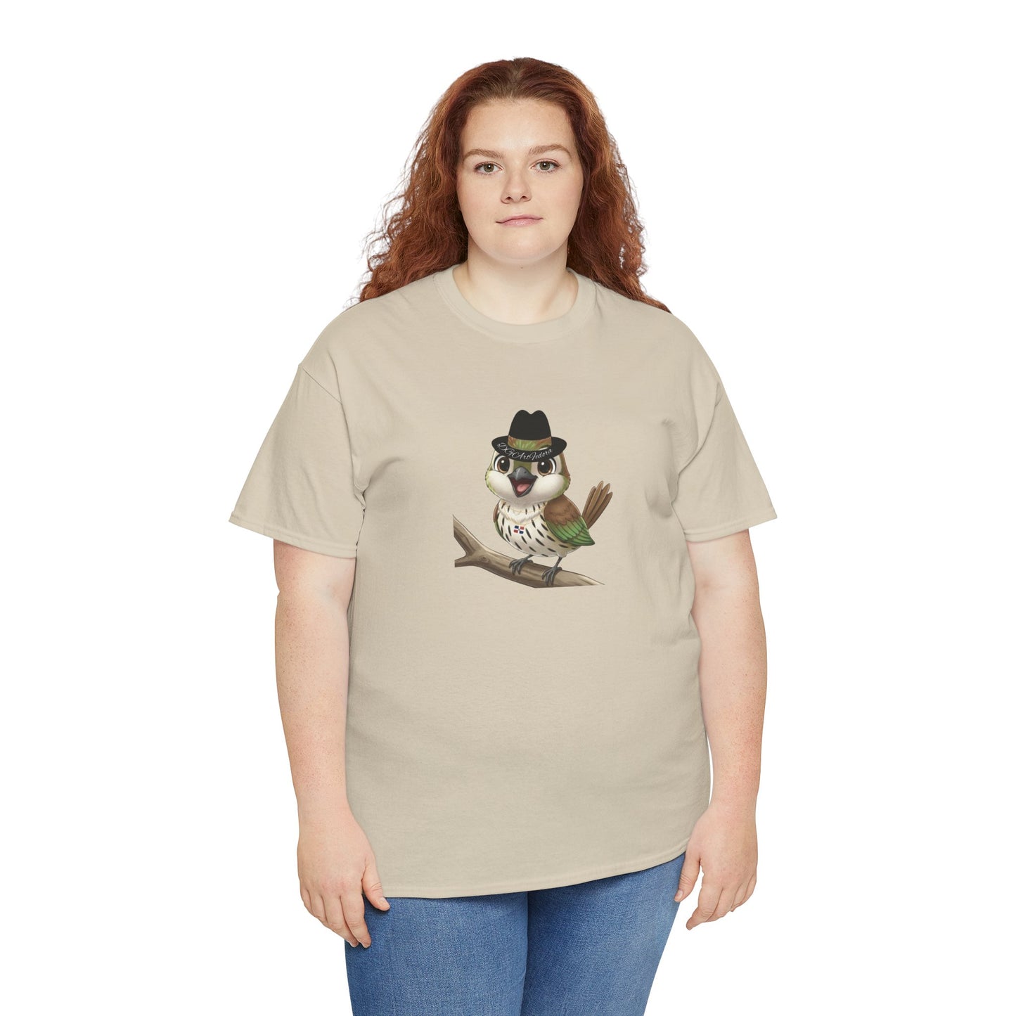 Unisex Heavy Cotton Tee Ciguita Chillin' on a Branch