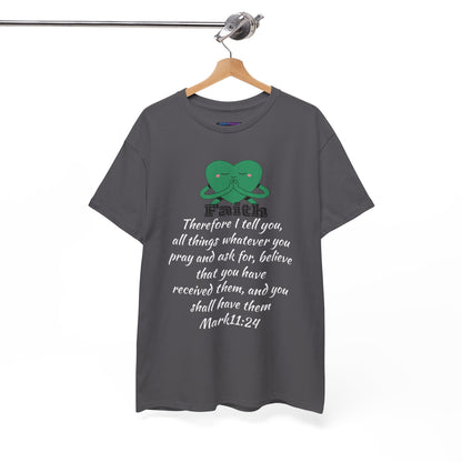 Unisex Heavy Cotton Tee - Faith Mark 11:24