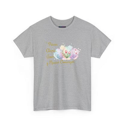 Unisex Heavy Cotton Tee - Easter, Joy, Love, & New Beginnings (Spanish Version)