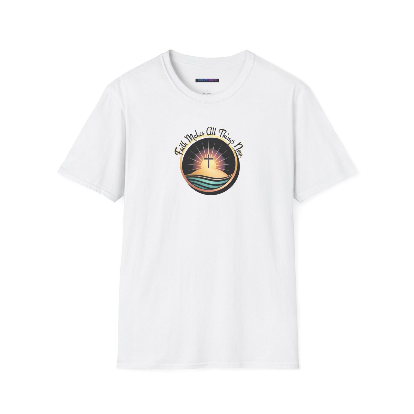 Unisex Softstyle T-Shirt - Shining Cross, Faith Makes All Things New